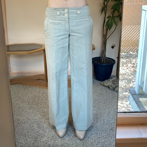 Nanette Lepore pants 2 Cream/beige Metallic gold - Picture 3 of 8